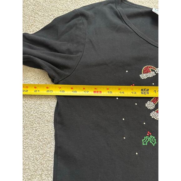 Cactus Bay Embellished Christmas 3/4 Sleeve Tshirt - Picture 5 of 7
